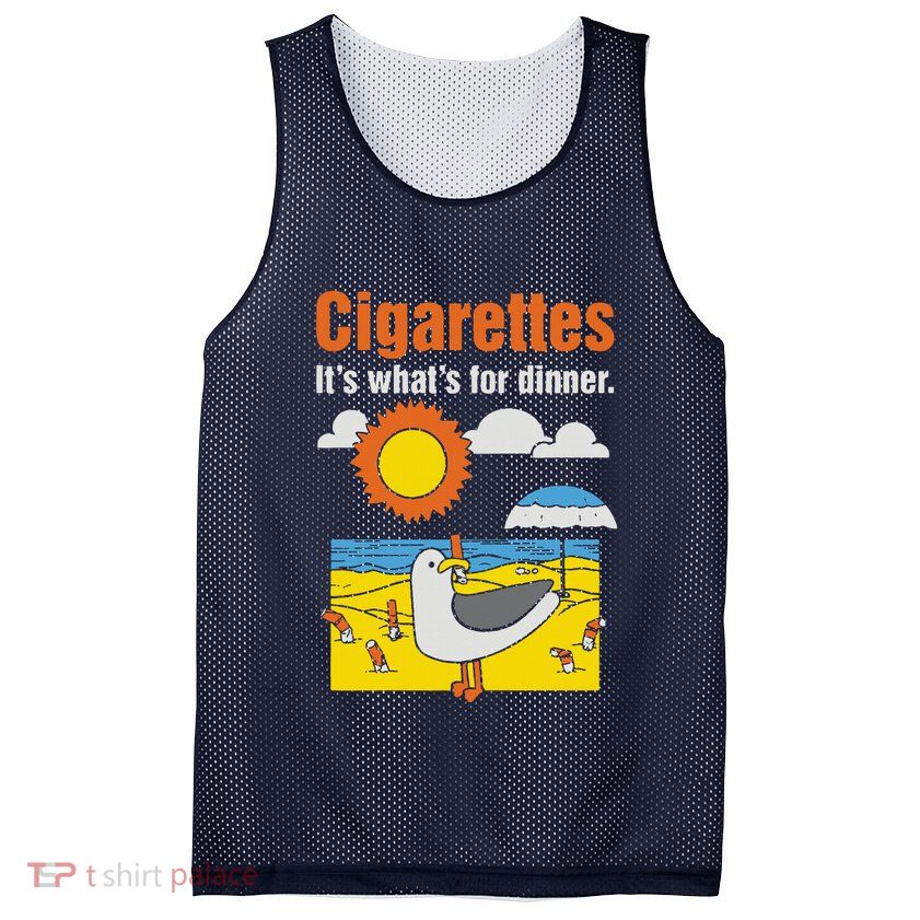 Cigarettes It’S What’S For Dinner Mesh Reversible Basketball Jersey Tank
