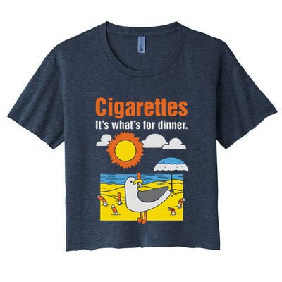 Cigarettes It’S What’S For Dinner Crop Top