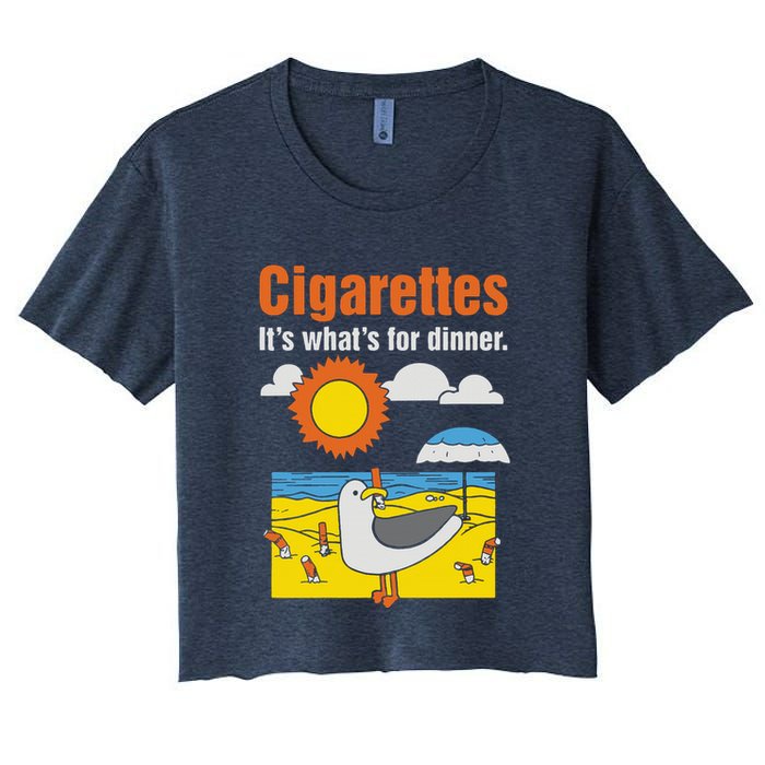 Cigarettes It’S What’S For Dinner Crop Top