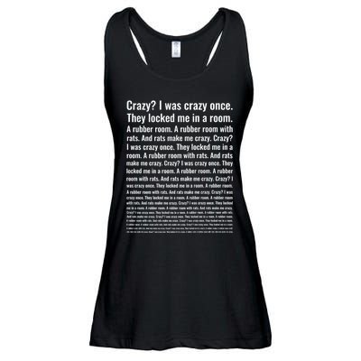 Crazy? I Was Crazy Once. Funny Trending Meme Ladies Essential Flowy Tank