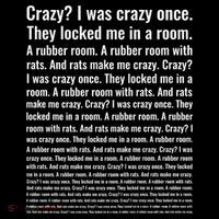Crazy? I Was Crazy Once. Funny Trending Meme Short Acrylic Beanie