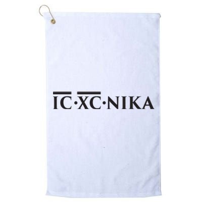 Christian Ic Xc Nika Eastern Orthodox Platinum Collection Golf Towel