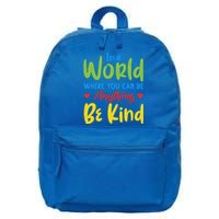 Cute If You Can Be Anything Be Kind Autism Awareness Cool Gift 16 in Basic Backpack