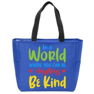 Cute If You Can Be Anything Be Kind Autism Awareness Cool Gift Zip Tote Bag