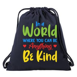 Cute If You Can Be Anything Be Kind Autism Awareness Cool Gift Drawstring Bag