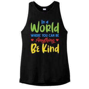 Cute If You Can Be Anything Be Kind Autism Awareness Gift Ladies PosiCharge Tri-Blend Wicking Tank