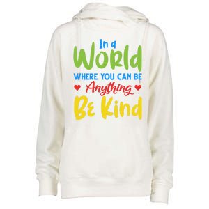 Cute If You Can Be Anything Be Kind Autism Awareness Gift Womens Funnel Neck Pullover Hood