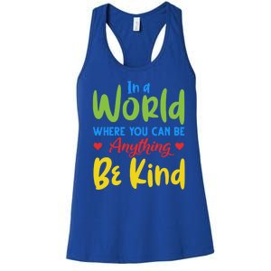 Cute If You Can Be Anything Be Kind Autism Awareness Gift Women's Racerback Tank