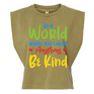 Cute If You Can Be Anything Be Kind Autism Awareness Gift Garment-Dyed Women's Muscle Tee