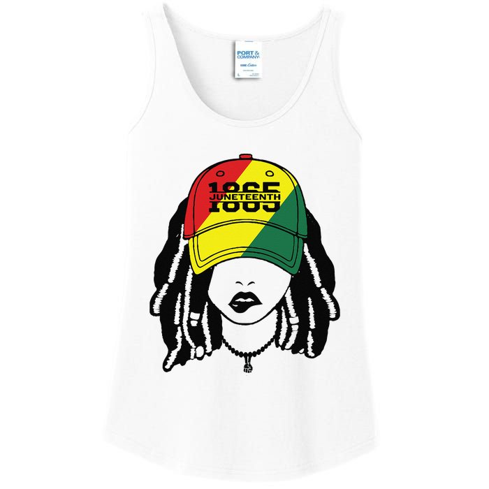 Celebrate Juneteenth 1865 Black afro wo Ladies Essential Tank