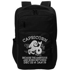 Capricorn January 19 Zodiac Astrology Star Horoscope Sign Impact Tech Backpack