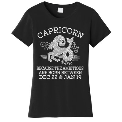 Capricorn January 19 Zodiac Astrology Star Horoscope Sign Women's T-Shirt