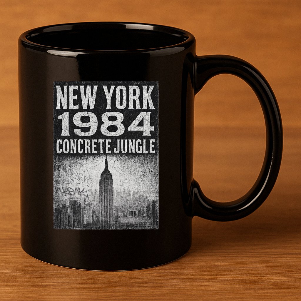 Concrete Jungle 1984 New York 11oz C Handle Ceramic Mug