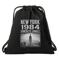 Concrete Jungle 1984 New York Drawstring Bag