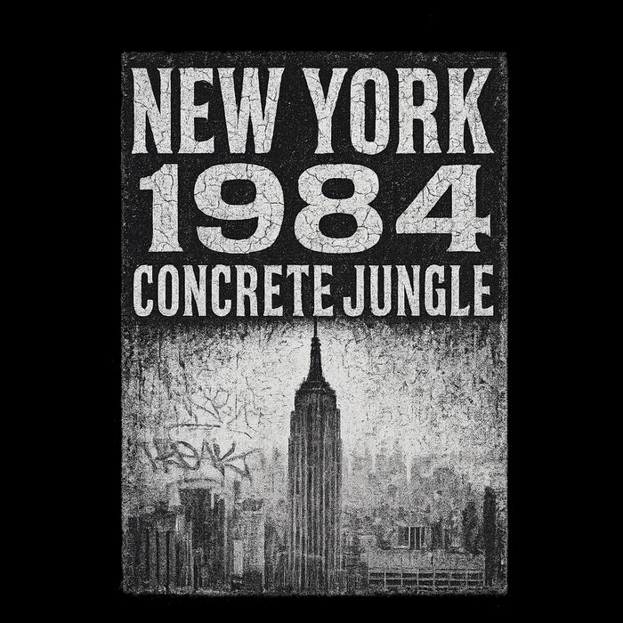 Concrete Jungle 1984 New York Drawstring Bag
