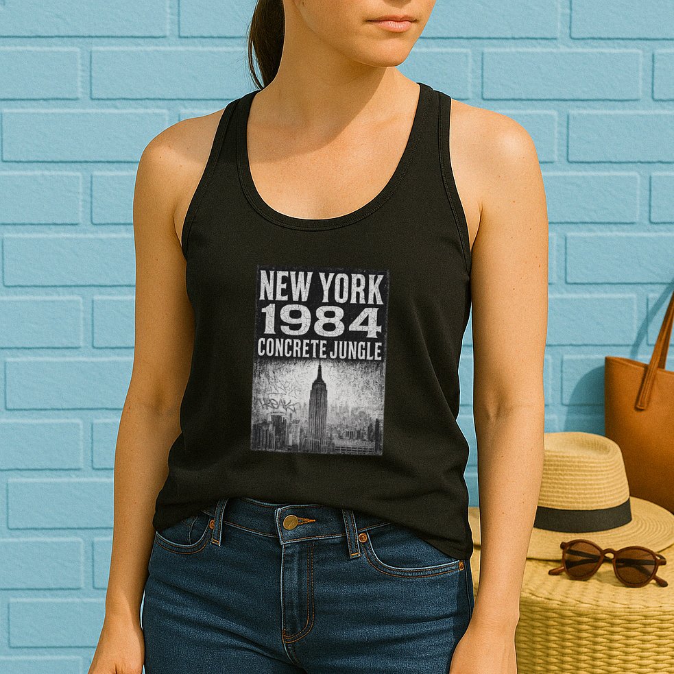 Concrete Jungle 1984 New York Womens Tank Top