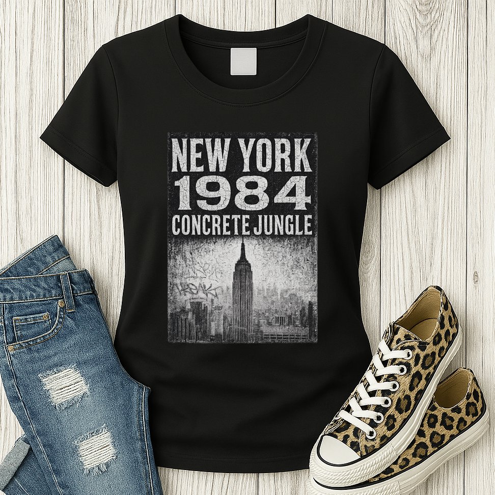 Concrete Jungle 1984 New York Womens T-Shirt