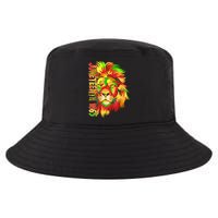 Cool Juneteenth 1865 Lion Head Face Cool Comfort Performance Bucket Hat