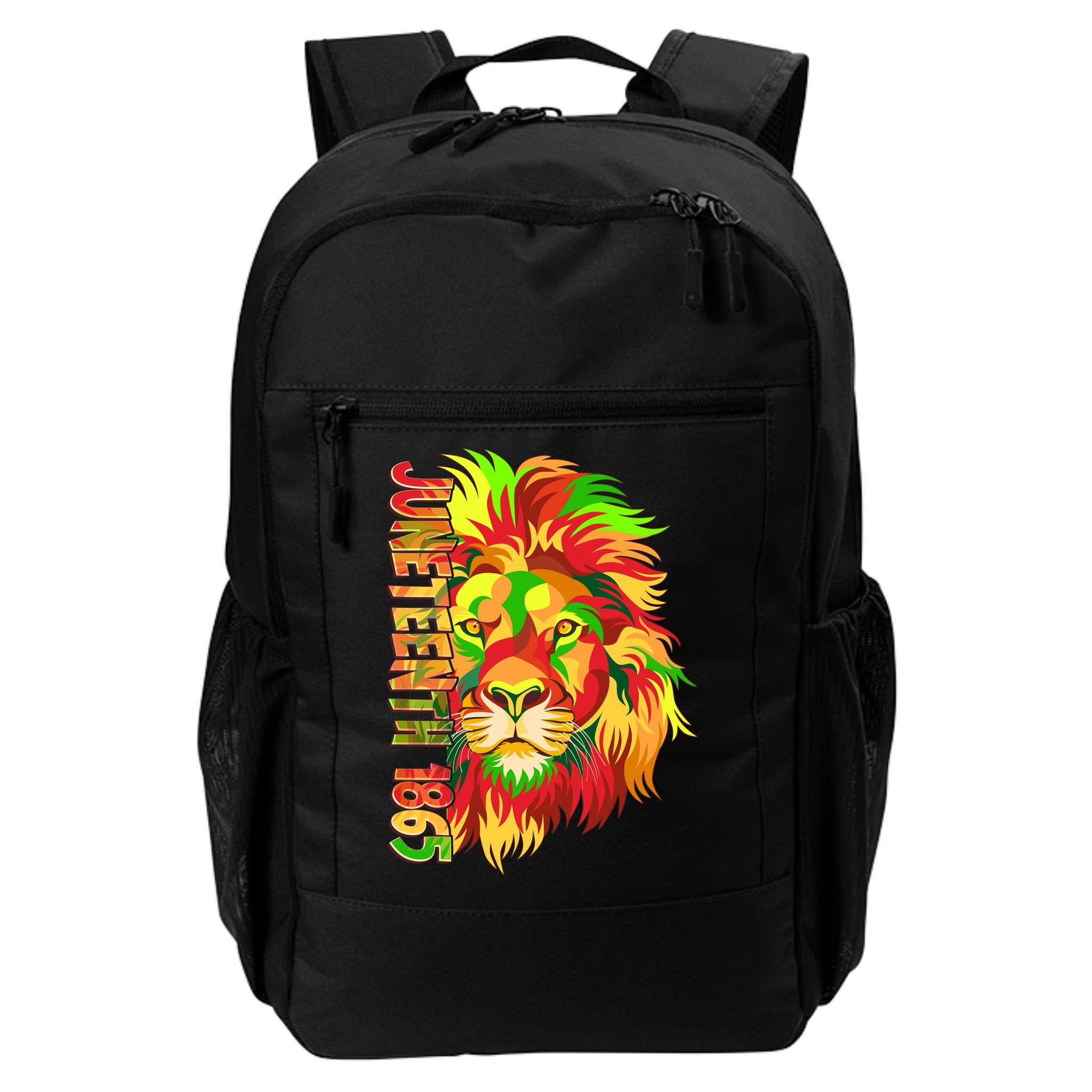 Cool Juneteenth 1865 Lion Head Face Backpack