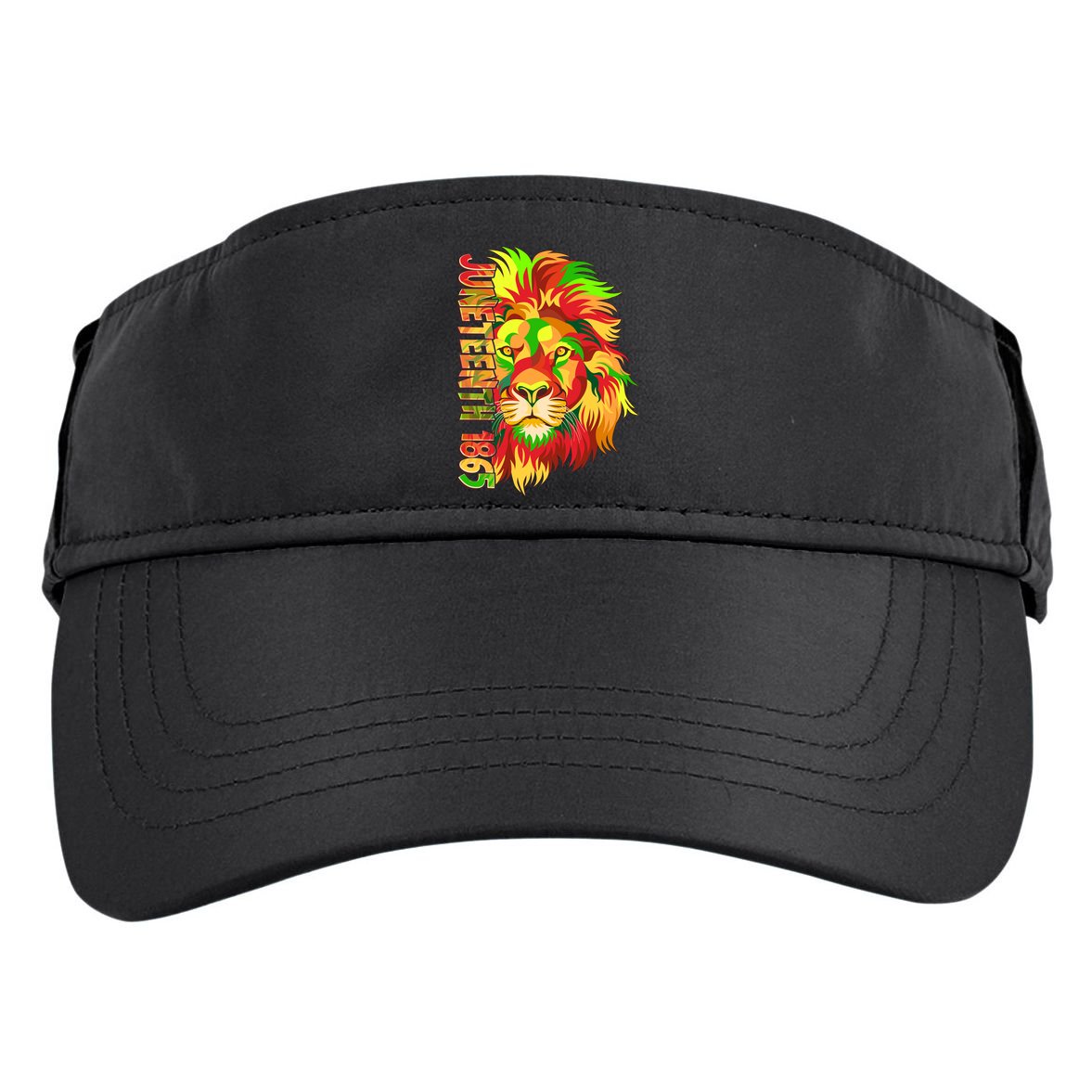 Cool Juneteenth 1865 Lion Head Face Adult Drive Performance Visor