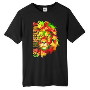 Cool Juneteenth 1865 Lion Head Face Tall Fusion ChromaSoft Performance T-Shirt