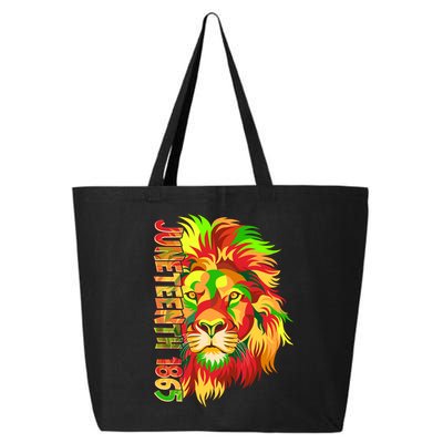Cool Juneteenth 1865 Lion Head Face 25L Jumbo Tote