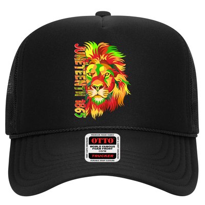 Cool Juneteenth 1865 Lion Head Face Trucker Hat