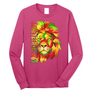 Cool Juneteenth 1865 Lion Head Face Long Sleeve Shirt