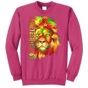 Cool Juneteenth 1865 Lion Head Face Sweatshirt