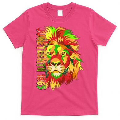 Cool Juneteenth 1865 Lion Head Face T-Shirt