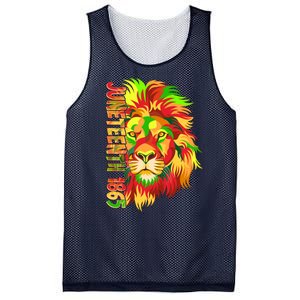 Cool Juneteenth 1865 Lion Head Face Mesh Reversible Basketball Jersey Tank