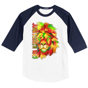 Cool Juneteenth 1865 Lion Head Face Baseball Sleeve Shirt