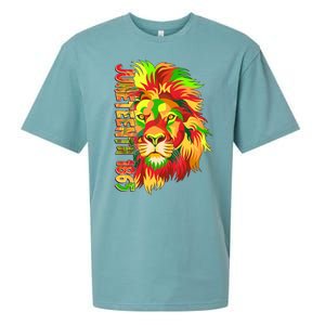 Cool Juneteenth 1865 Lion Head Face Sueded Cloud Jersey T-Shirt