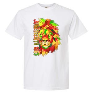 Cool Juneteenth 1865 Lion Head Face Garment-Dyed Heavyweight T-Shirt