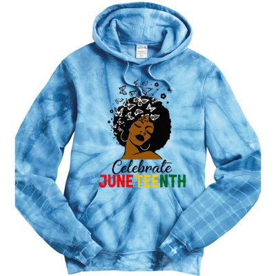 Celebrate Juneteenth 1865 Black Girl Magic Melanin Women Tie Dye Hoodie