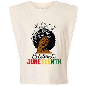 Celebrate Juneteenth 1865 Black Girl Magic Melanin Women Garment-Dyed Women's Muscle Tee