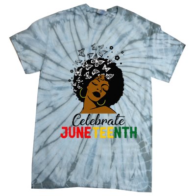 Celebrate Juneteenth 1865 Black Girl Magic Melanin Women Tie-Dye T-Shirt