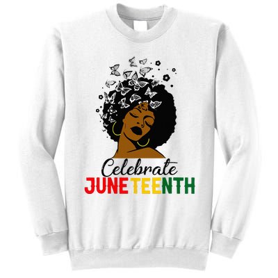 Celebrate Juneteenth 1865 Black Girl Magic Melanin Women Sweatshirt