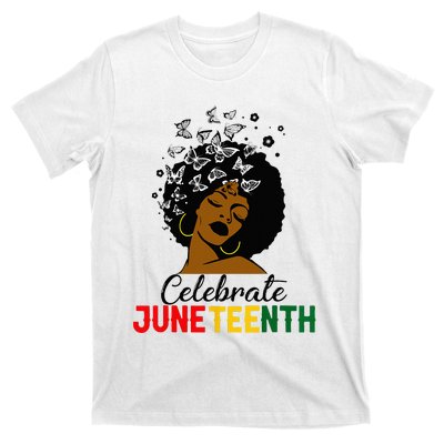 Celebrate Juneteenth 1865 Black Girl Magic Melanin Women T-Shirt