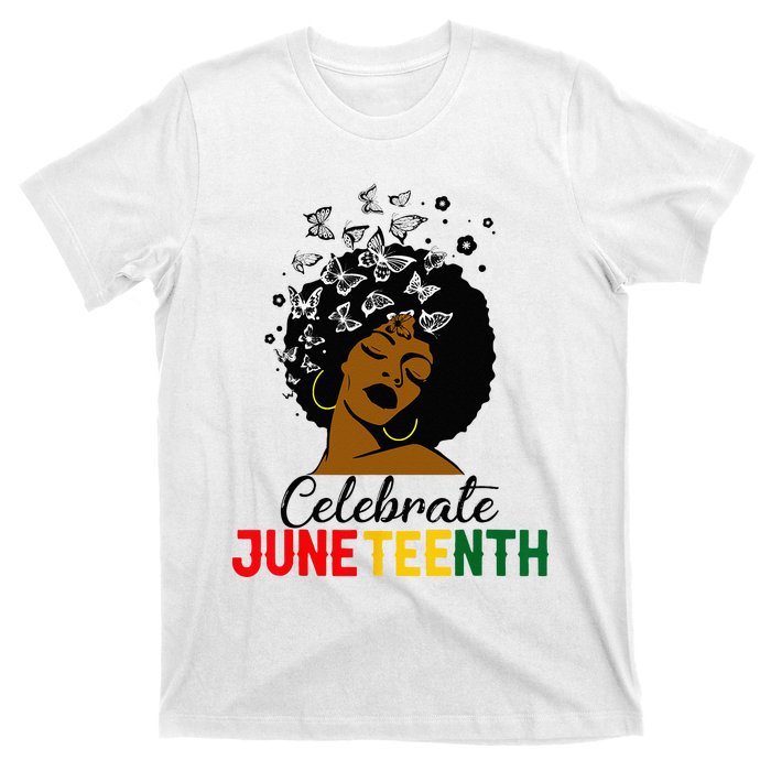 Celebrate Juneteenth 1865 Black Girl Magic Melanin Women T-Shirt