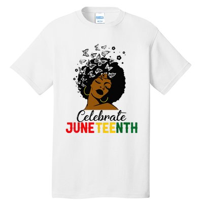 Celebrate Juneteenth 1865 Black Girl Magic Melanin Women Tall T-Shirt