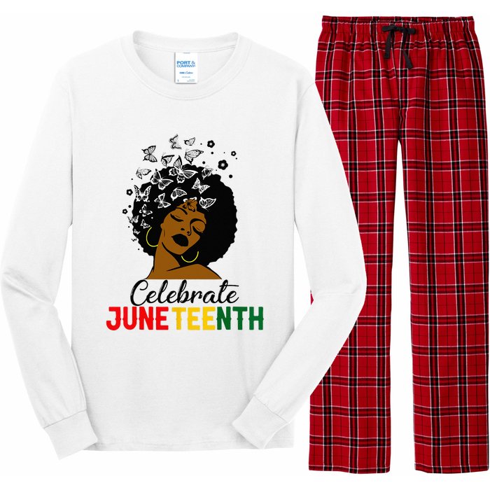 Celebrate Juneteenth 1865 Black Girl Magic Melanin Women Long Sleeve Pajama Set