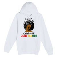 Celebrate Juneteenth 1865 Black Girl Magic Melanin Women Premium Pullover Hoodie