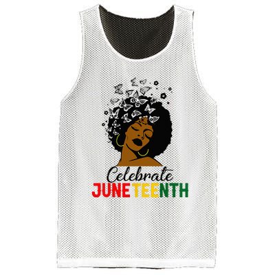 Celebrate Juneteenth 1865 Black Girl Magic Melanin Women Mesh Reversible Basketball Jersey Tank