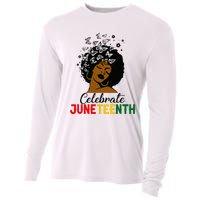 Celebrate Juneteenth 1865 Black Girl Magic Melanin Women Cooling Performance Long Sleeve Crew