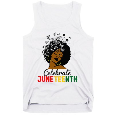 Celebrate Juneteenth 1865 Black Girl Magic Melanin Women Tank Top