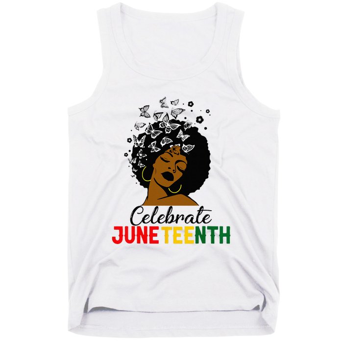 Celebrate Juneteenth 1865 Black Girl Magic Melanin Women Tank Top