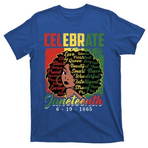 Celebrate Juneteenth 1865 Black History Month Afro Gift T-Shirt