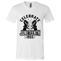 Celebrate Juneteenth 1865 V-Neck T-Shirt