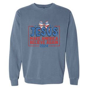 Coquette Jesus 2024 Christian 4th Of July Garment-Dyed Sweatshirt